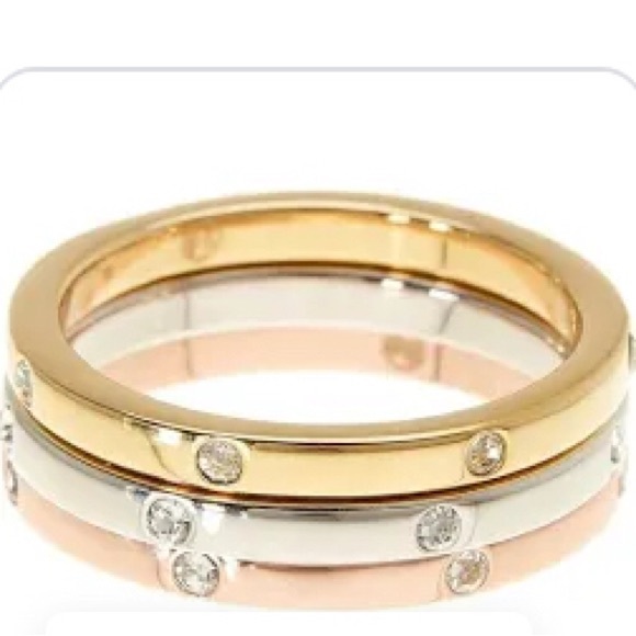 ADORNIA Swarovski Crystal Studded Bands Set iof 3 NWT - Picture 2 of 8